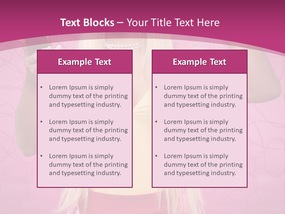 Pretty Blonde Girl PowerPoint Template