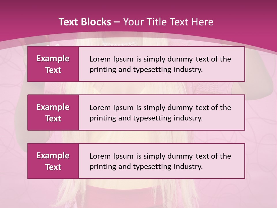 Pretty Blonde Girl PowerPoint Template