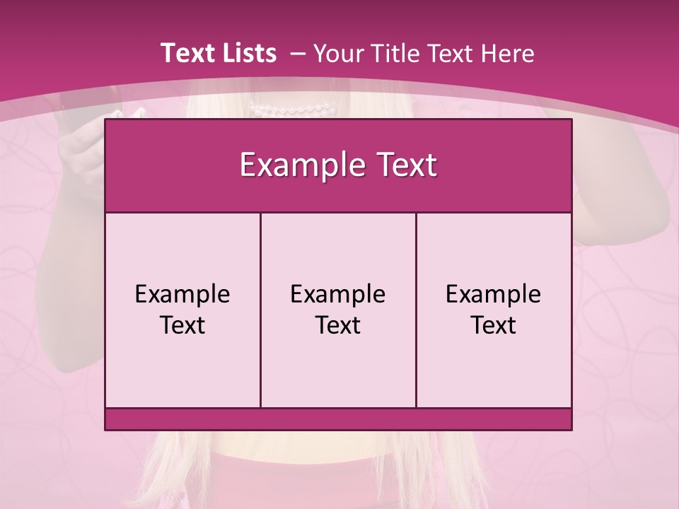 Pretty Blonde Girl PowerPoint Template