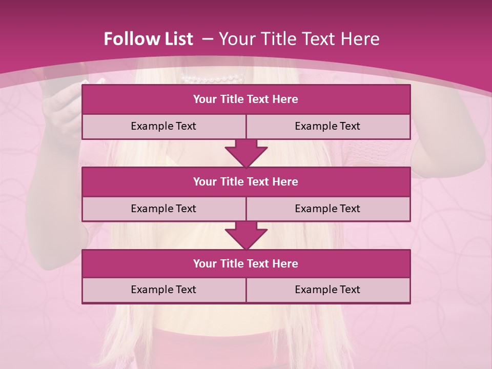 Pretty Blonde Girl PowerPoint Template