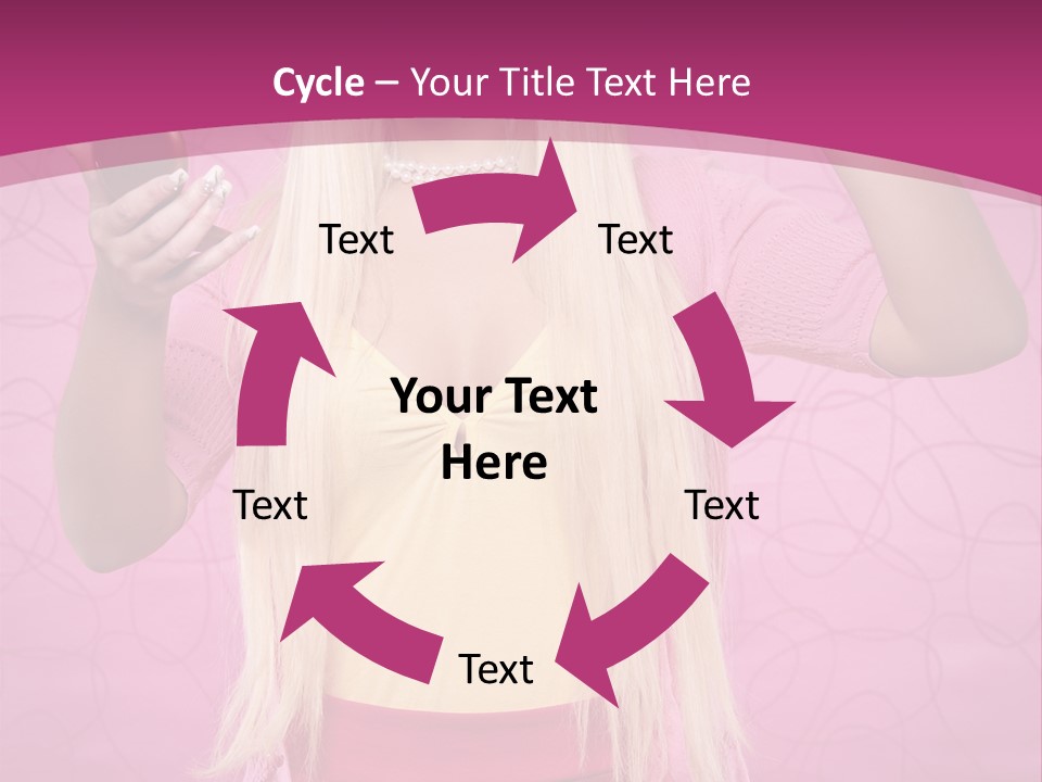 Pretty Blonde Girl PowerPoint Template