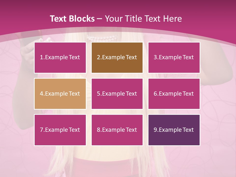 Pretty Blonde Girl PowerPoint Template