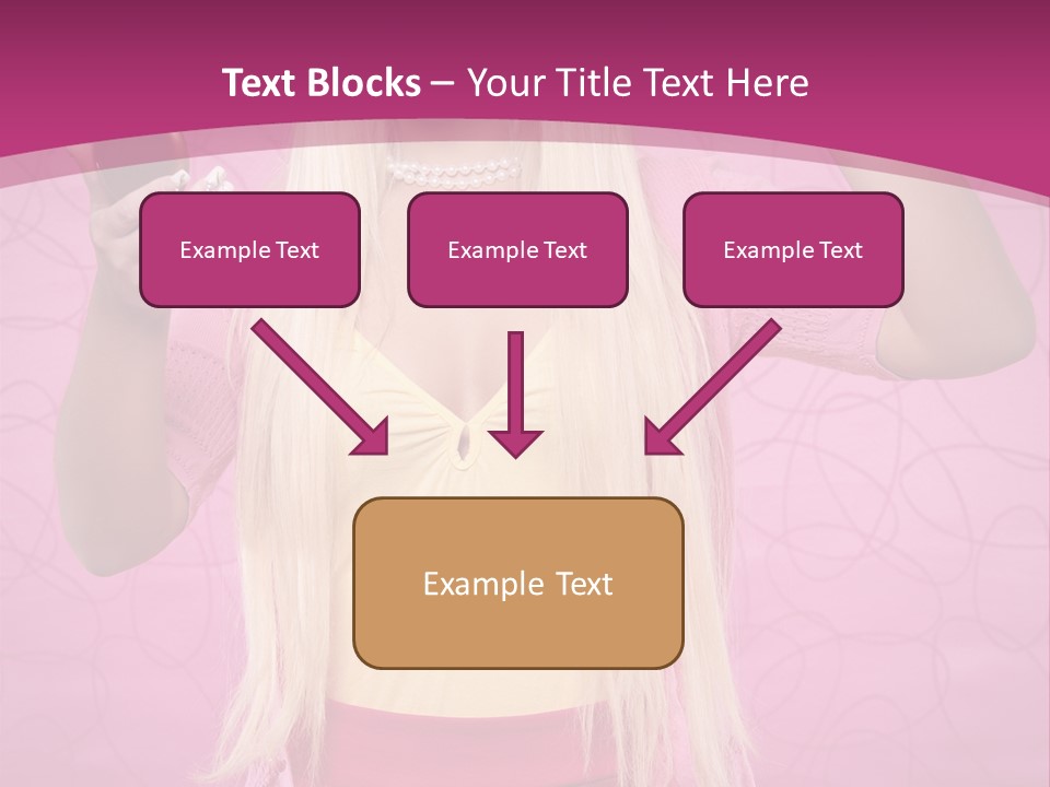 Pretty Blonde Girl PowerPoint Template