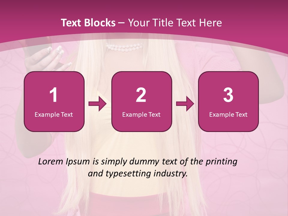 Pretty Blonde Girl PowerPoint Template