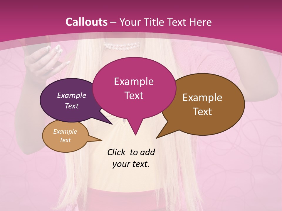Pretty Blonde Girl PowerPoint Template