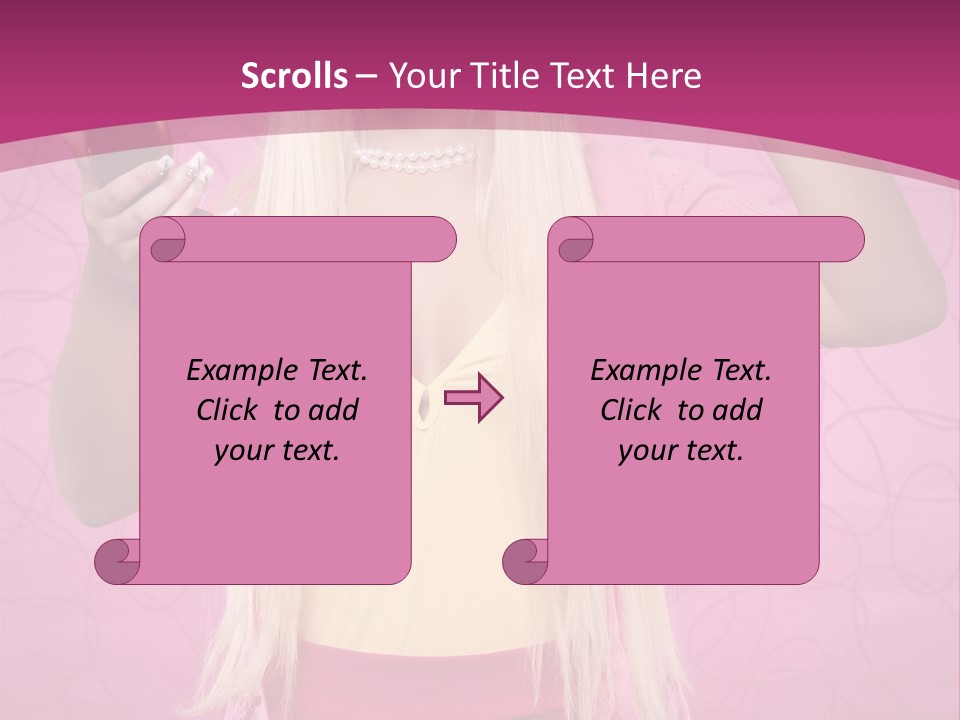 Pretty Blonde Girl PowerPoint Template