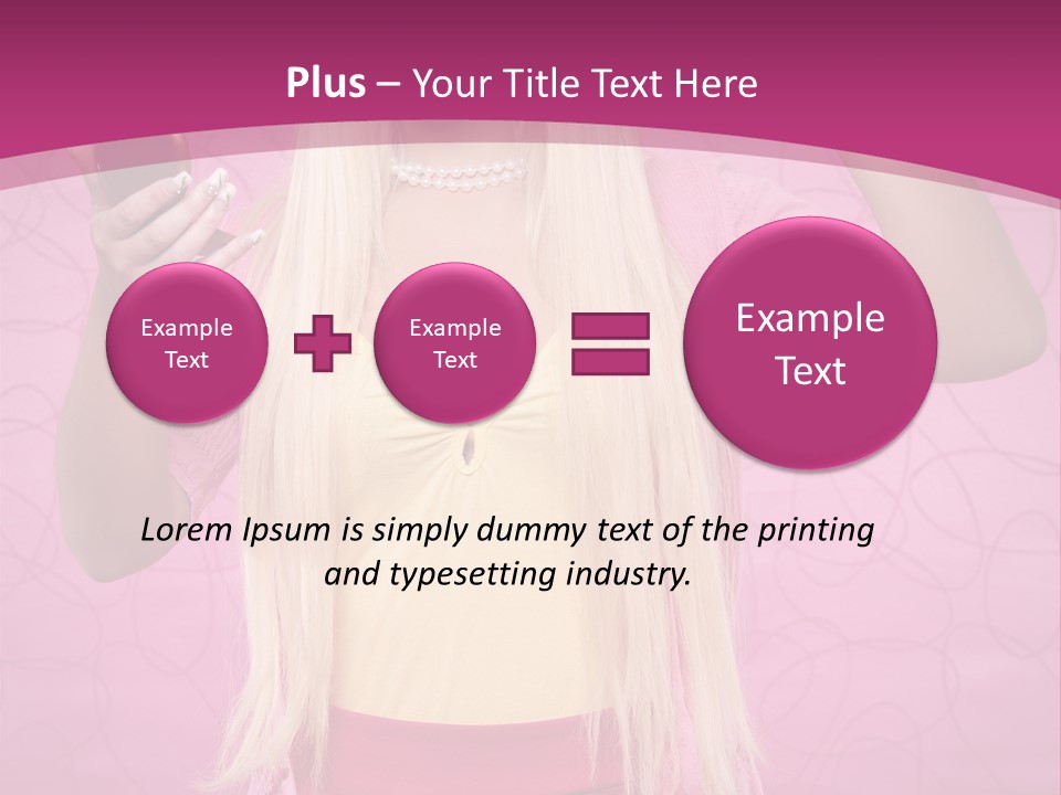 Pretty Blonde Girl PowerPoint Template