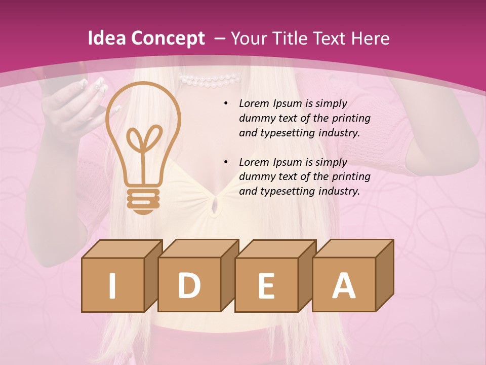 Pretty Blonde Girl PowerPoint Template