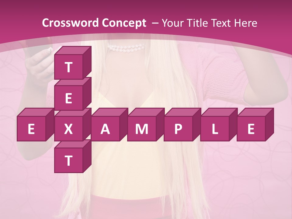 Pretty Blonde Girl PowerPoint Template