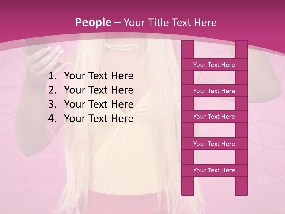 Pretty Blonde Girl PowerPoint Template