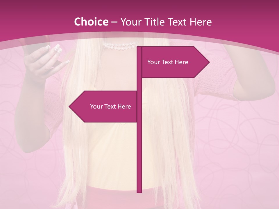 Pretty Blonde Girl PowerPoint Template