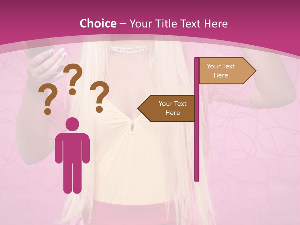 Pretty Blonde Girl PowerPoint Template