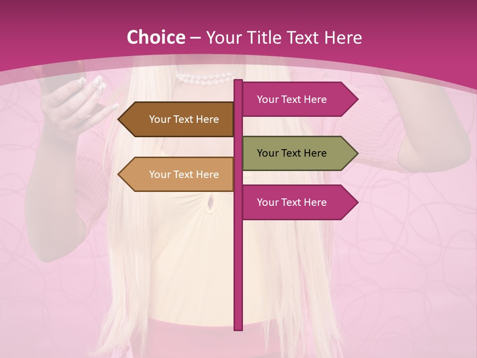 Pretty Blonde Girl PowerPoint Template