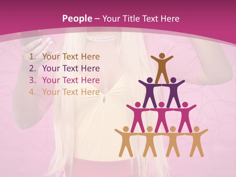 Pretty Blonde Girl PowerPoint Template