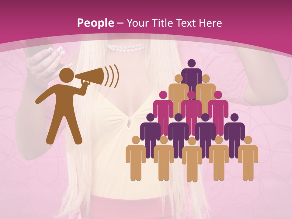 Pretty Blonde Girl PowerPoint Template
