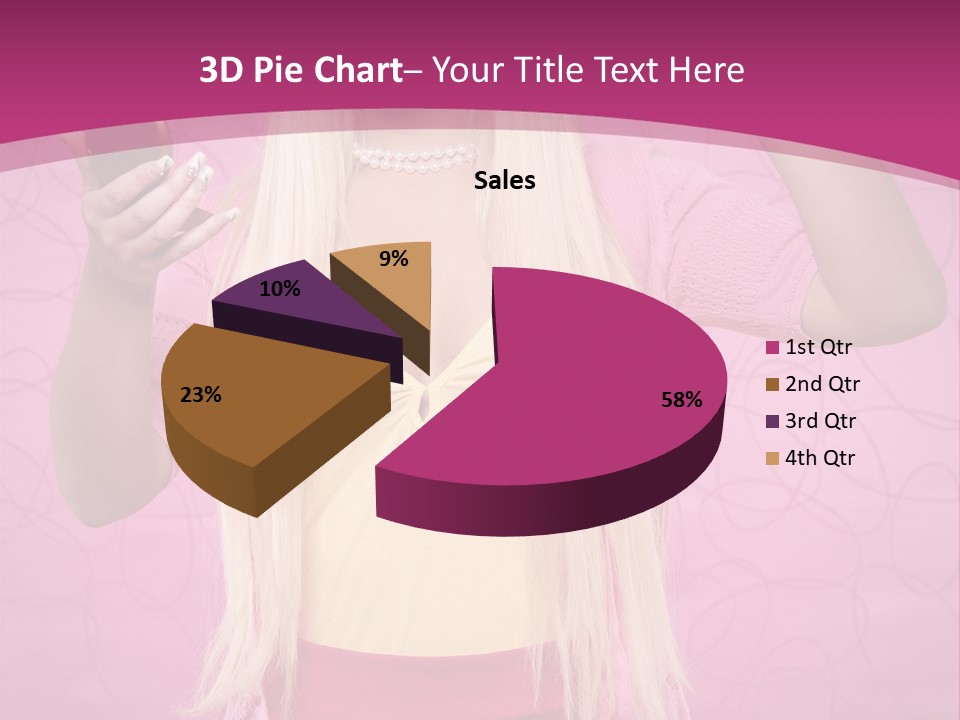 Pretty Blonde Girl PowerPoint Template