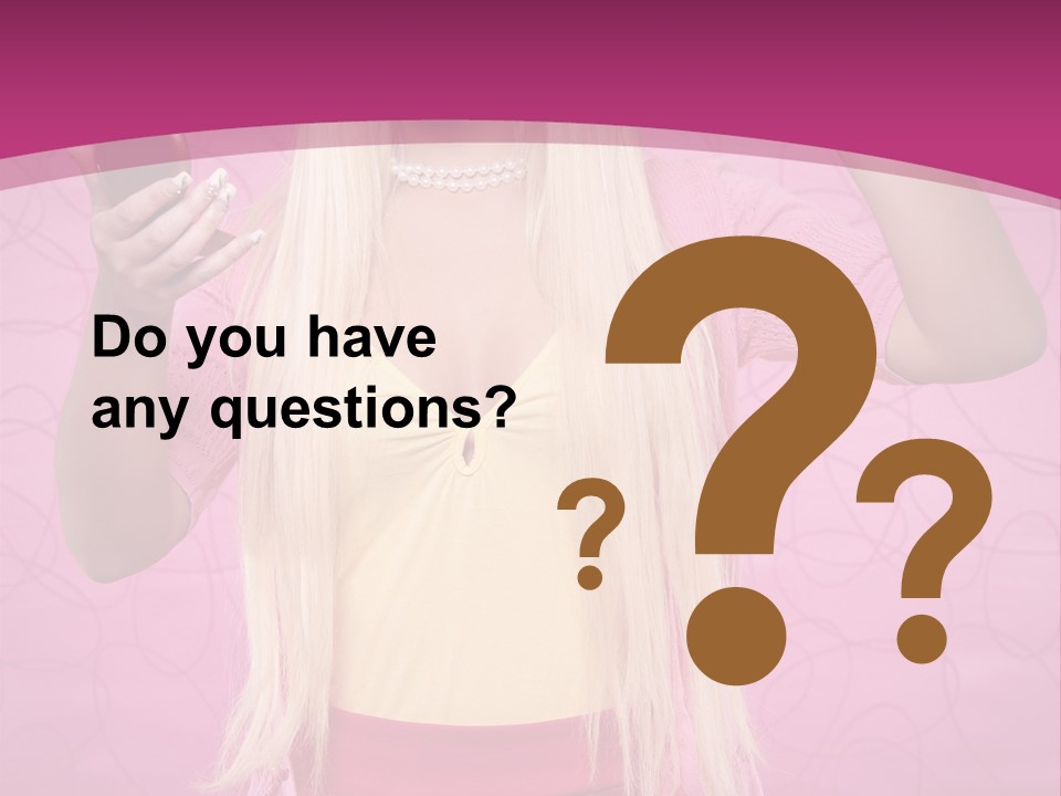 Pretty Blonde Girl PowerPoint Template