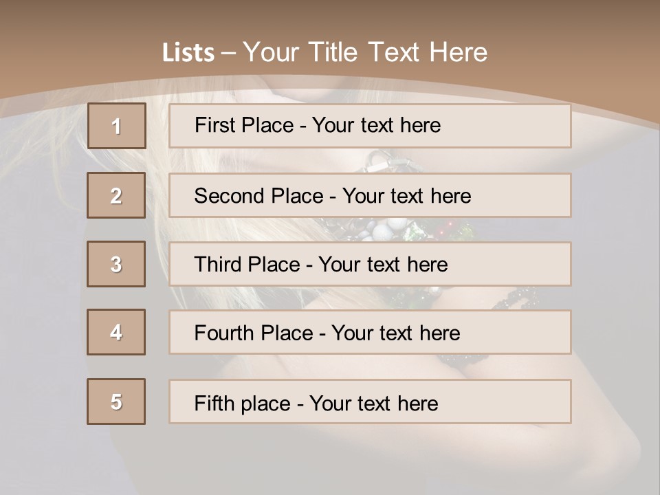 Woman Girl Beautiful PowerPoint Template
