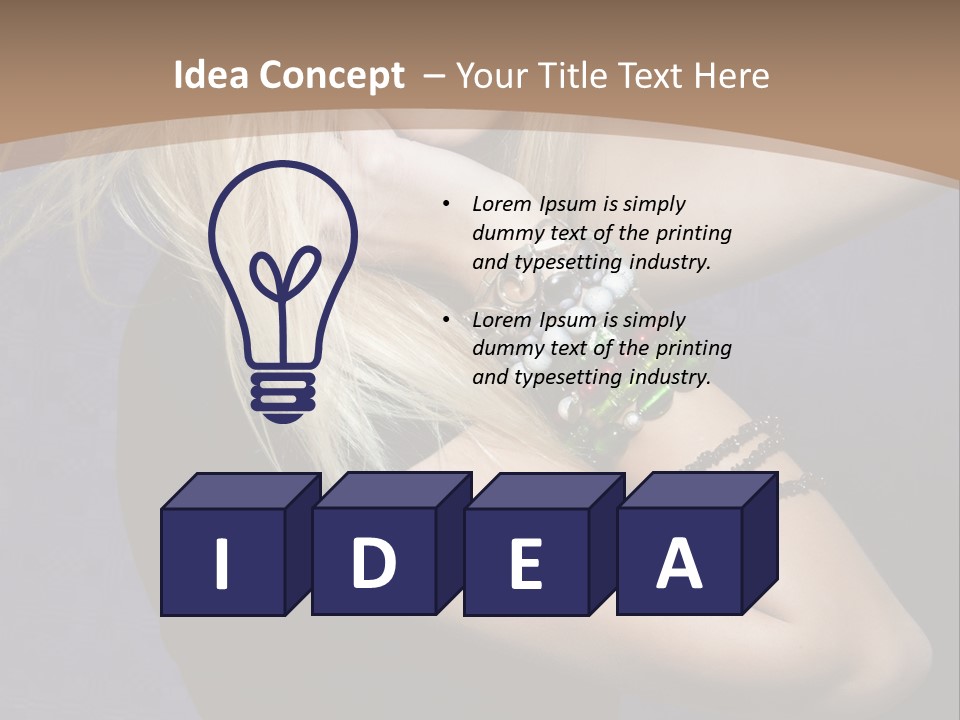 Woman Girl Beautiful PowerPoint Template