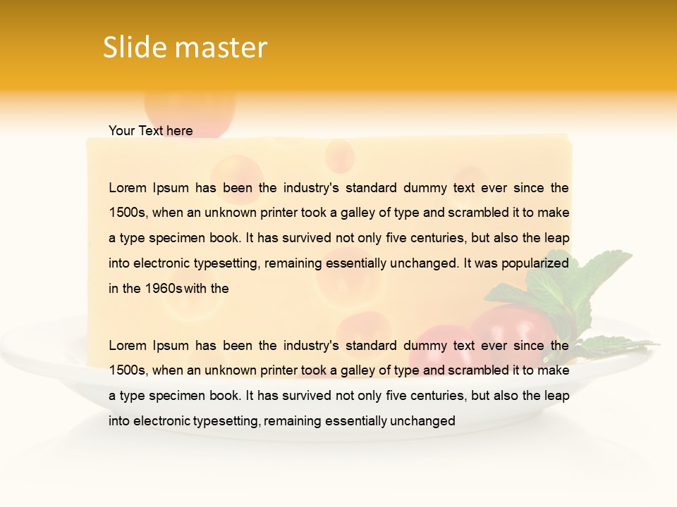 Foodstuff Plate Nourishing PowerPoint Template