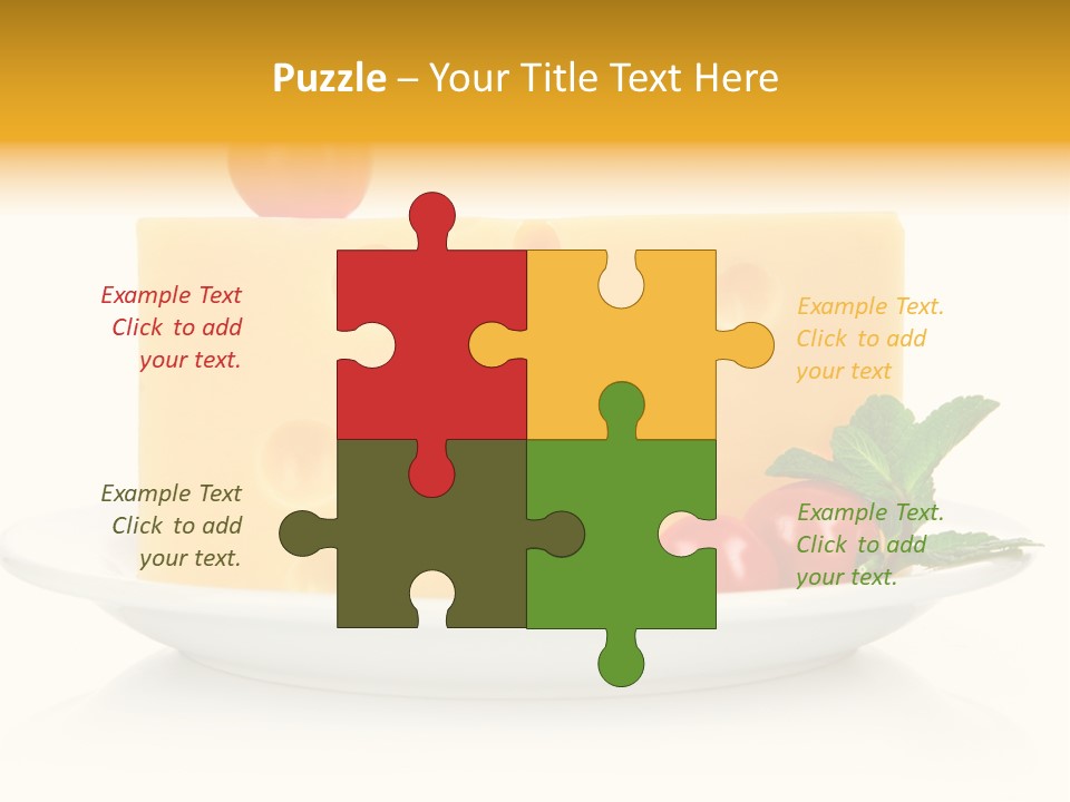 Foodstuff Plate Nourishing PowerPoint Template