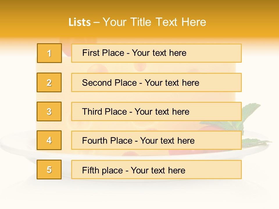 Foodstuff Plate Nourishing PowerPoint Template
