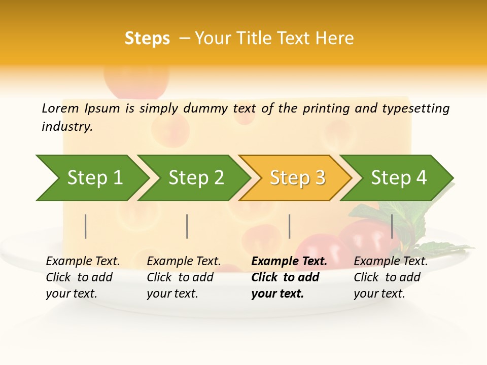 Foodstuff Plate Nourishing PowerPoint Template