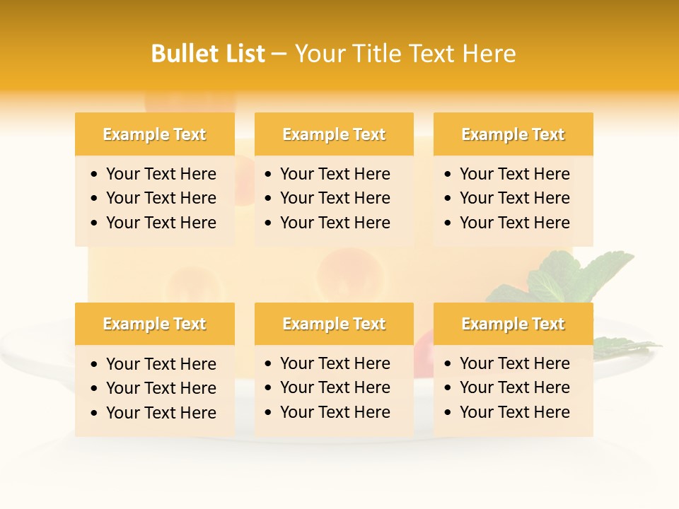 Foodstuff Plate Nourishing PowerPoint Template