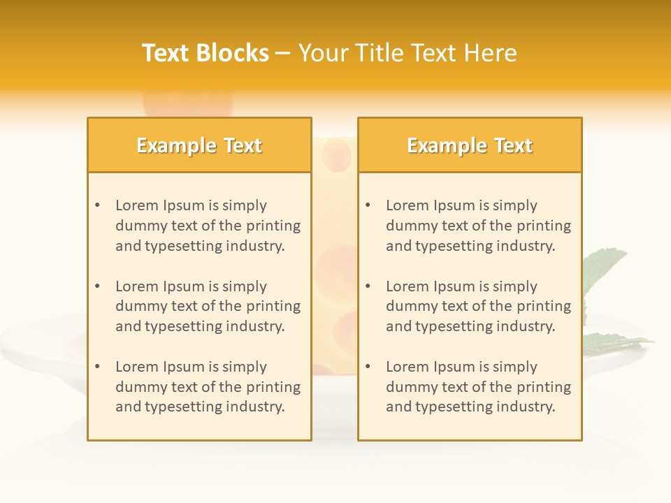 Foodstuff Plate Nourishing PowerPoint Template