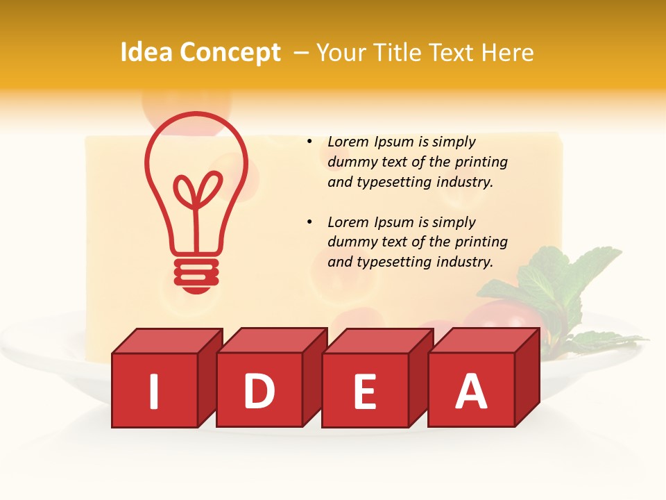 Foodstuff Plate Nourishing PowerPoint Template