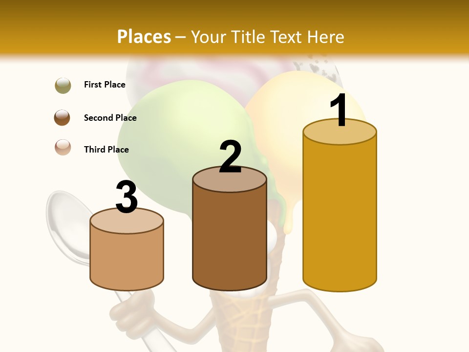 Summer Spoon Ice PowerPoint Template