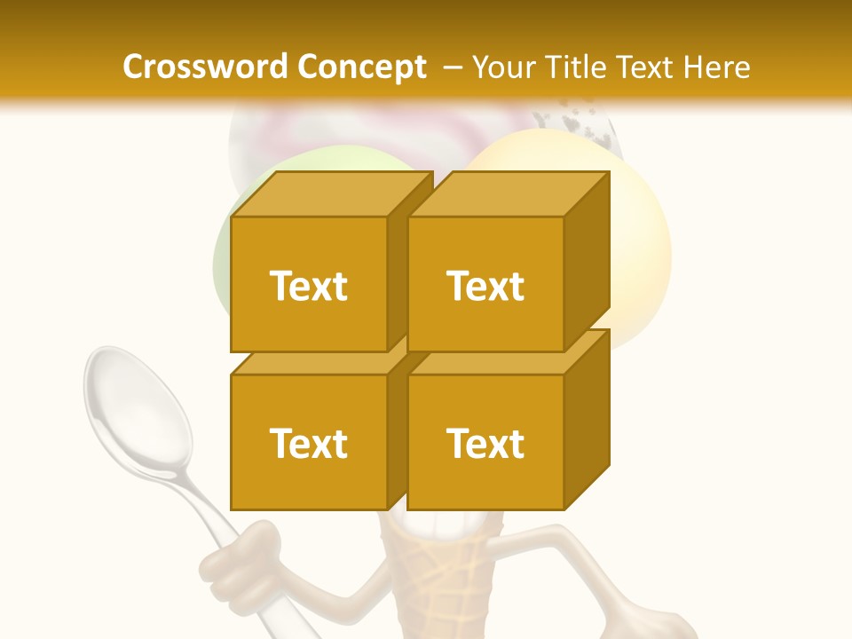 Summer Spoon Ice PowerPoint Template