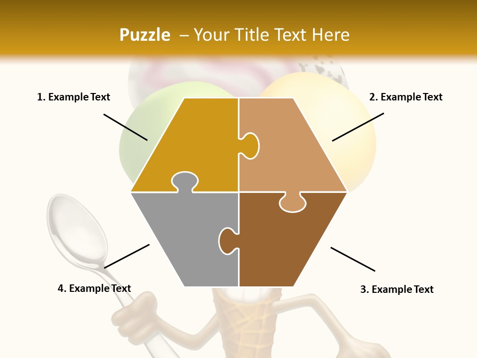 Summer Spoon Ice PowerPoint Template