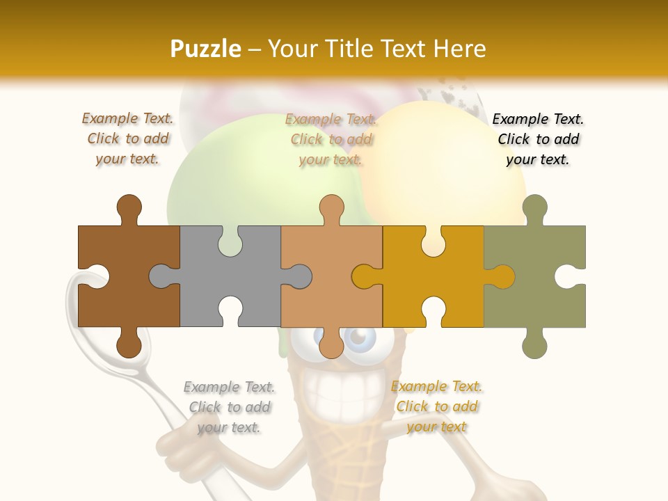 Summer Spoon Ice PowerPoint Template