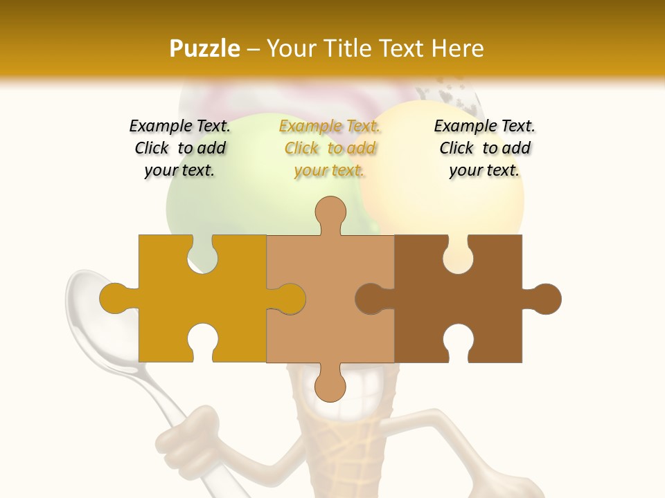Summer Spoon Ice PowerPoint Template