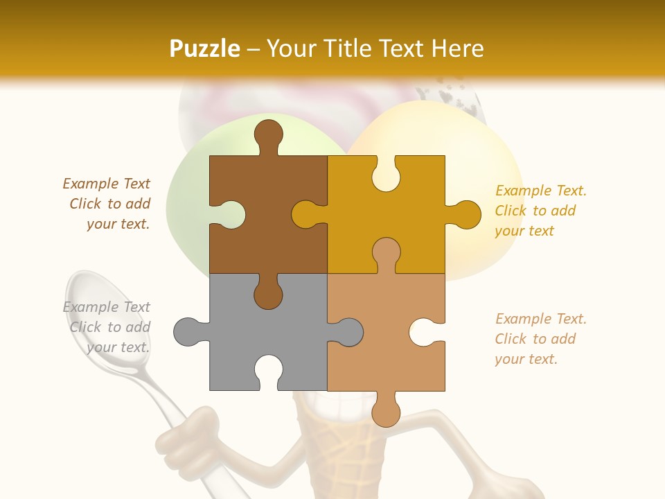 Summer Spoon Ice PowerPoint Template