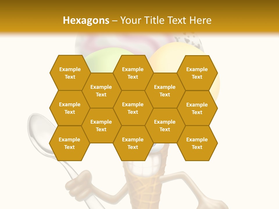 Summer Spoon Ice PowerPoint Template