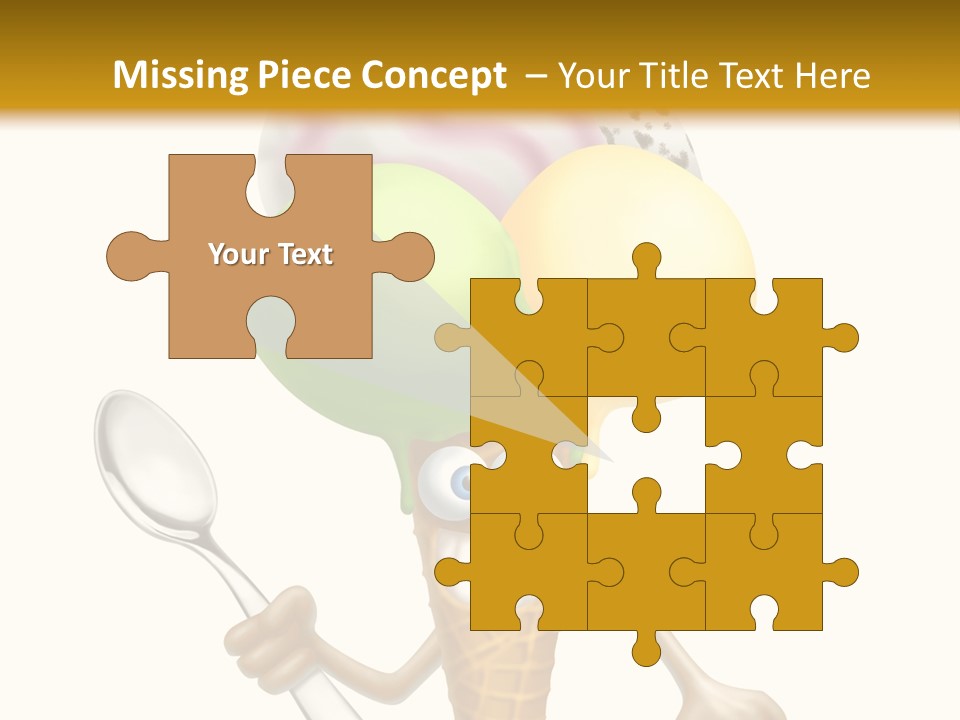 Summer Spoon Ice PowerPoint Template