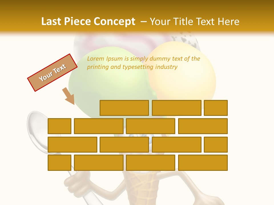 Summer Spoon Ice PowerPoint Template