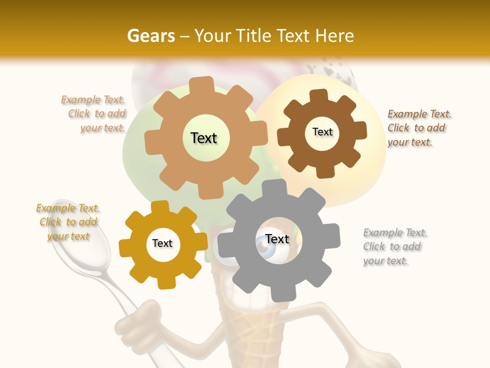 Summer Spoon Ice PowerPoint Template