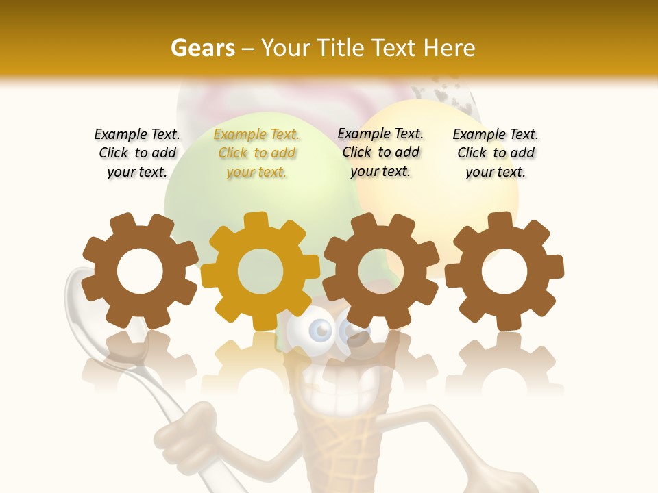 Summer Spoon Ice PowerPoint Template