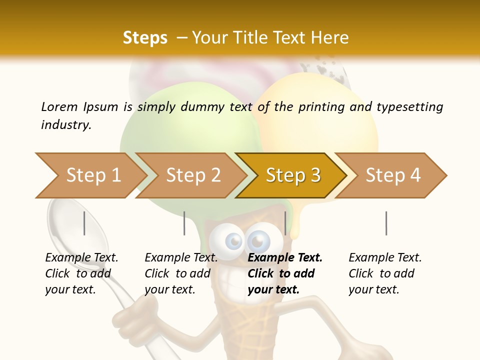 Summer Spoon Ice PowerPoint Template
