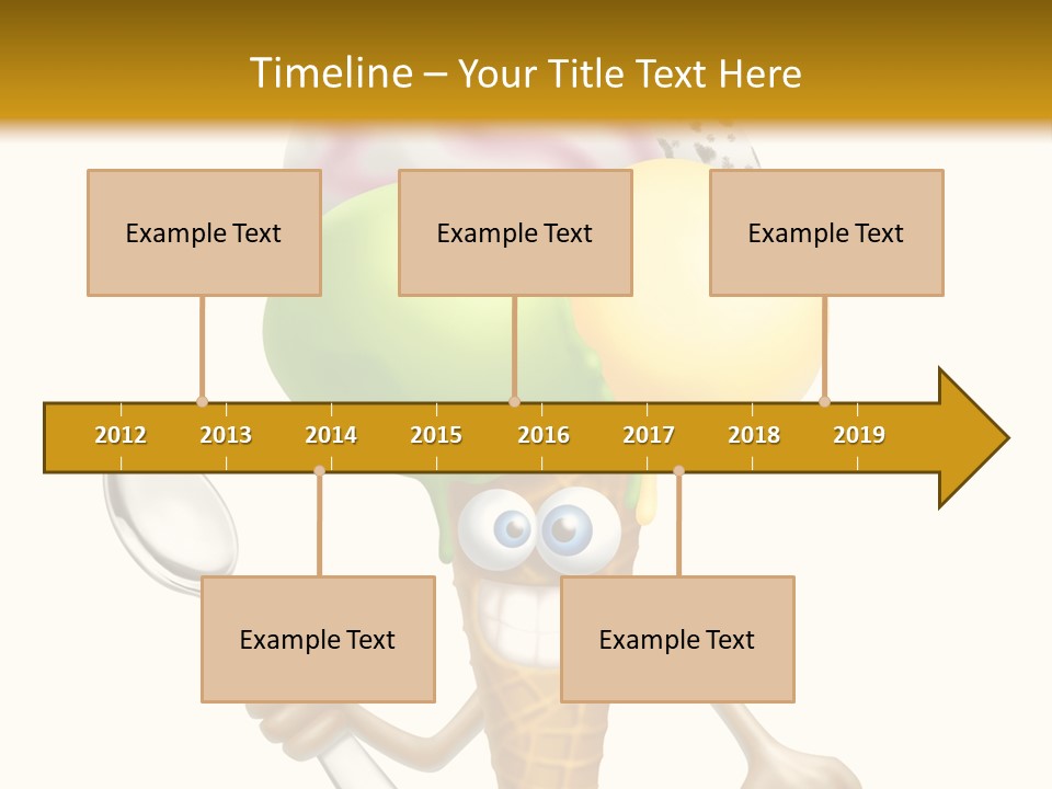 Summer Spoon Ice PowerPoint Template