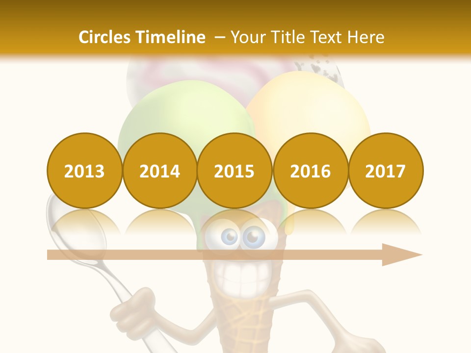Summer Spoon Ice PowerPoint Template