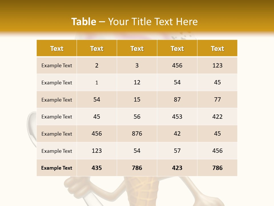 Summer Spoon Ice PowerPoint Template