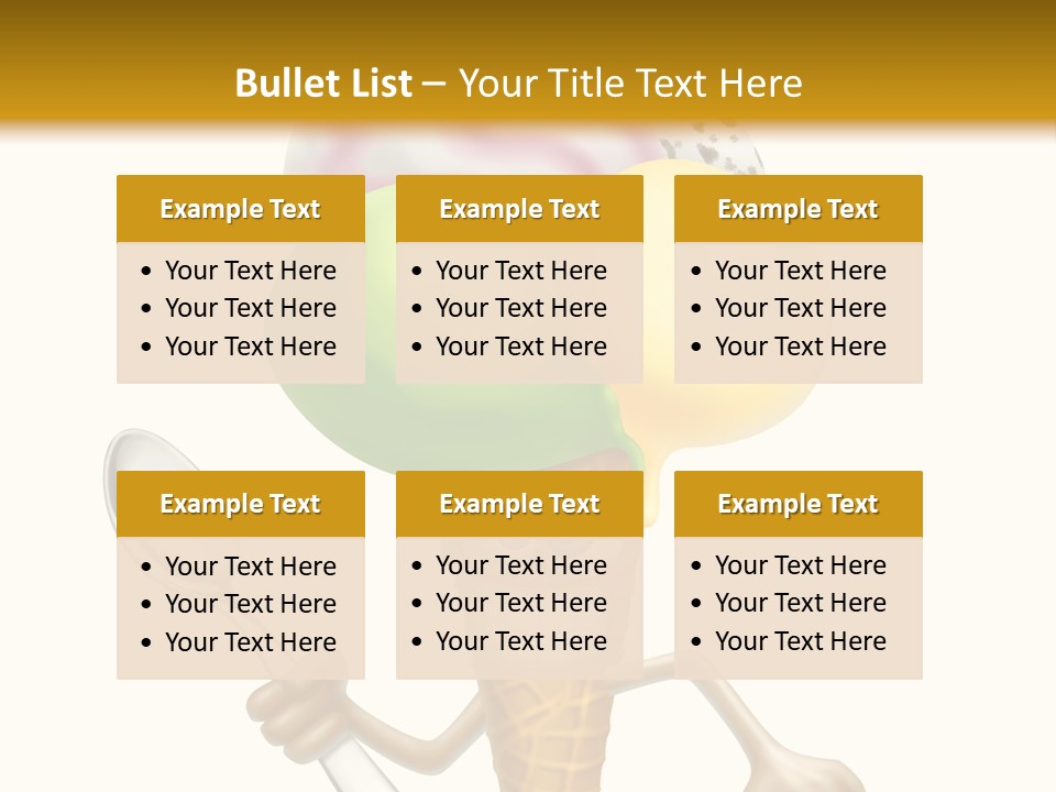 Summer Spoon Ice PowerPoint Template