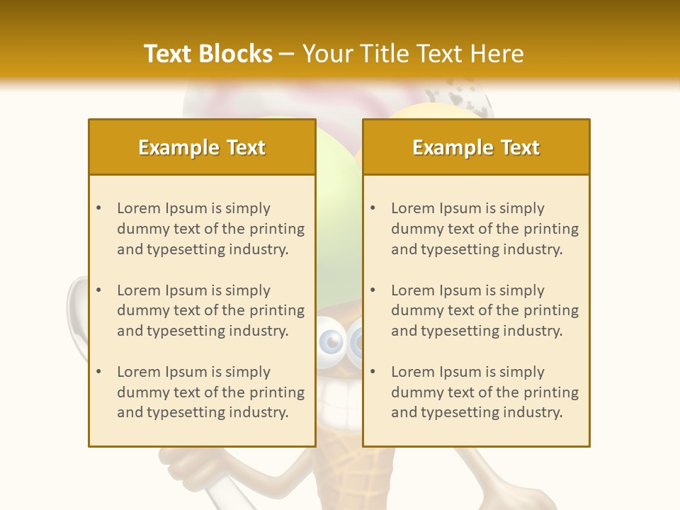 Summer Spoon Ice PowerPoint Template