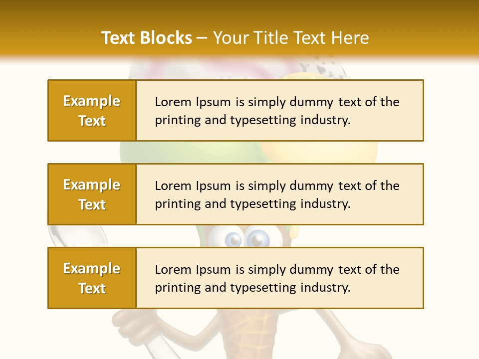 Summer Spoon Ice PowerPoint Template