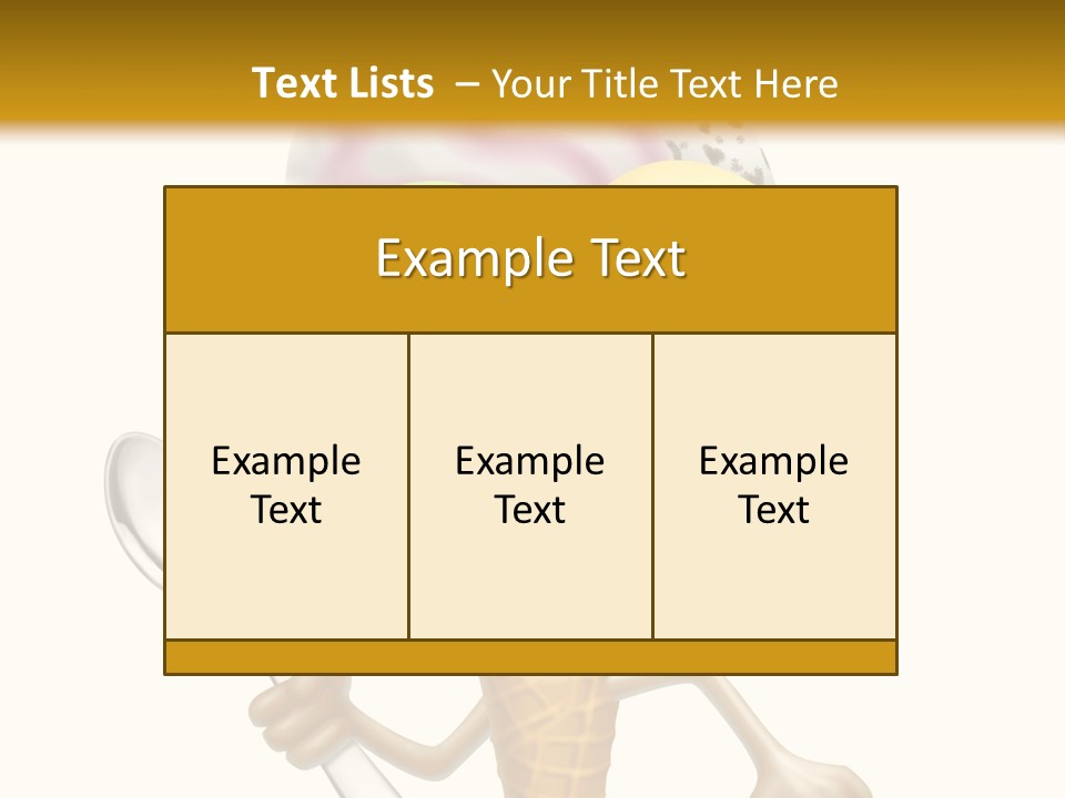 Summer Spoon Ice PowerPoint Template