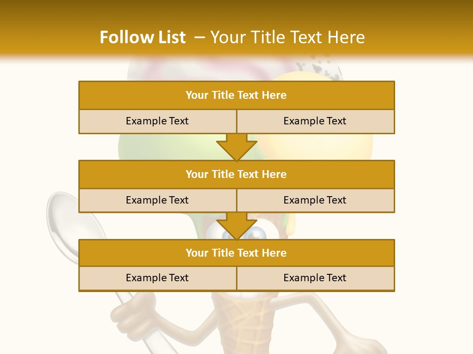Summer Spoon Ice PowerPoint Template